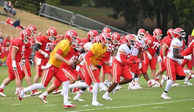 Chiefs’ Patrick Mahomes, Andy Reid discuss conditioning test day