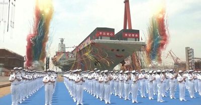 China launches ENORMOUS aircraft carrier to rival US Navy in 'defiant statement'