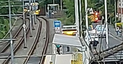 Didsbury tram services halted after man hit by tram