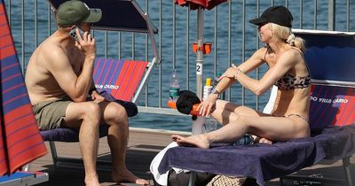 Kate Lawler strips to bikini on luxe honeymoon with new husband Martin Bojtos in Italy