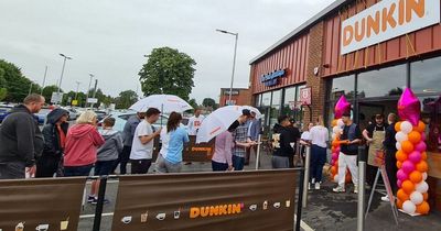 Dunkin' Donuts 'superfans' revel in opening of Nottingham store and queue for four hours