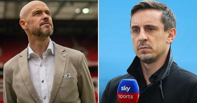 Erik ten Hag brushes off Gary Neville's concerns over Man Utd's transfer "struggles"