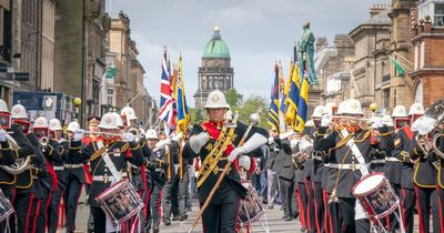 Veterans march through Edinburgh city centre to mark 40 years since Falklands War