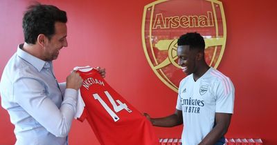 What Edu said to Eddie Nketiah after Arsenal ace handed Thierry Henry privilege with new deal