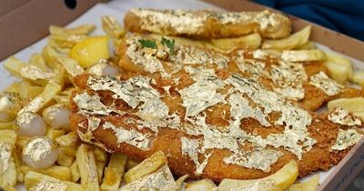 Chippy offers luxury dining option...fish and chips covered in 24 karat gold