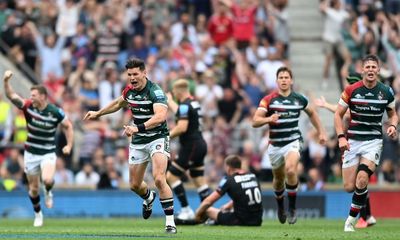 Freddie Burns’ late Leicester drop goal downs Saracens in Premiership final