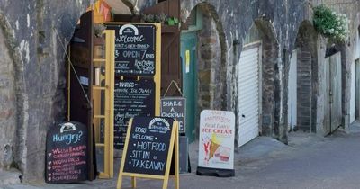 The tiny coffee shop tucked in the arches of Tenby harbour with a view to die for