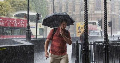 UK weather forecast: Heatwave comes to abrupt end as Brits battered by heavy rain and thunder