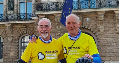 Glasgow friends cycle over 500km across Europe to raise money for Beatson