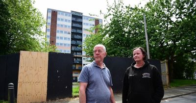 Life in the shadow of a derelict tower block boarded up for five years