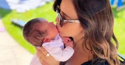 Lucy Mecklenburgh finally reveals her baby girl's name four weeks after giving birth