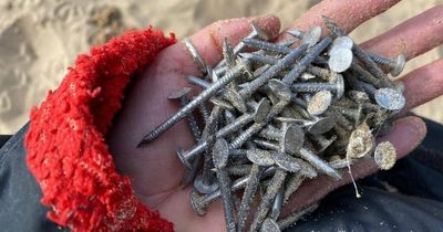 Tynemouth swimmers' anger at finding 'THOUSANDS' of giant nails scattered across beach