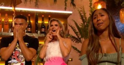 Love Island's Chloe Burrows and Toby Aromolaran left cringing at Remi's exit rap