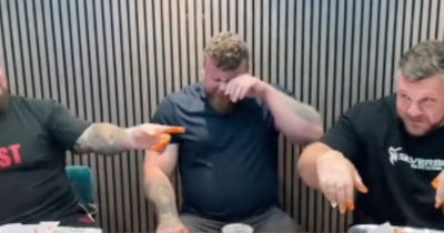 World's Strongest Man Tom Stoltman reduced to tears by hottest chilli on planet in hilarious food challenge