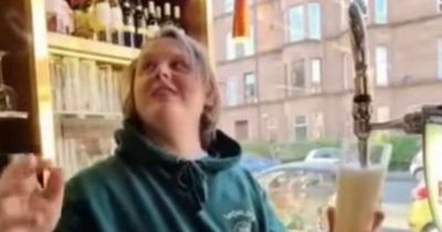 Lewis Capaldi pours pints behind Glasgow restaurant's bar as diners left speechless
