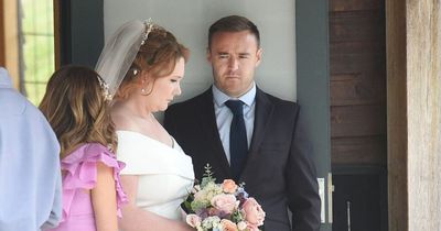 ITV Coronation Street's Tyrone Dobbs looks glum as Fiz prepares to marry Phill