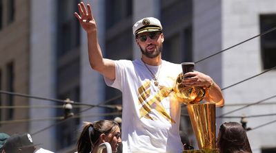 Klay Thompson Knocks Down Fan During Championship Parade