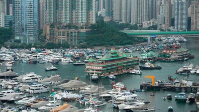 Hong Kong's Jumbo Floating Restaurant capsizes at sea four days after leaving harbour