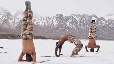 International Yoga Day: Himveers of ITBP practice yoga at high altitudes in Himalayas