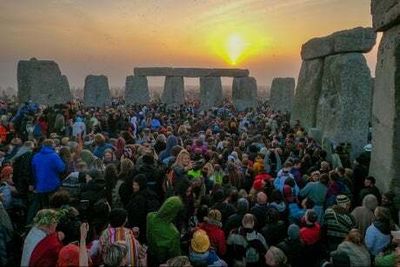 Crowds flock back to summer solstice at Stonehenge after Covid hiatus