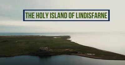 Watch stunning drone footage of the historic Holy Island of Lindisfarne