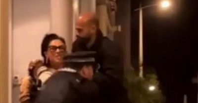 Moment EastEnders actress Jessie Wallace is apprehended by police