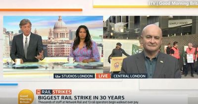 ITV Good Morning Britain's Richard Madeley accused of talking 'twaddle' over rail strike