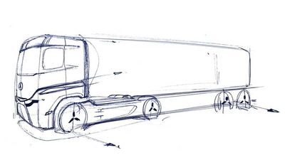 Mercedes-Benz Trucks Teases eActros LongHaul Concept Prototype