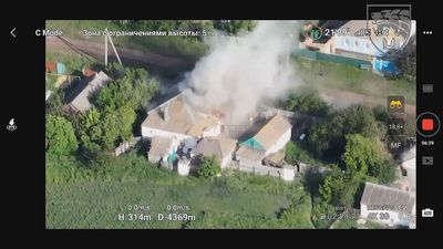 Russian Soldiers Run For Lives As Ukraine Bombs Occupied House