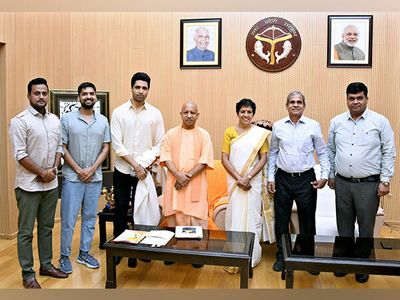 Film 'Major': UP CM Adityanath presents mementos to parents of Adivi Sesh, Major Sandeep Unnikrishnan