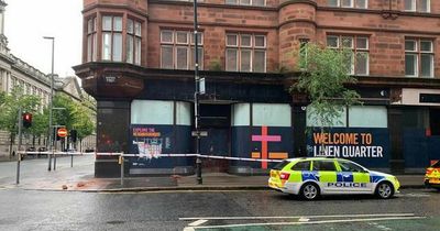 "Dangerous" George Best hotel cordoned off after masonry falls onto street below