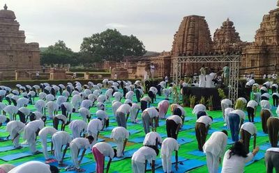 International Yoga Day celebrated in North Kannada