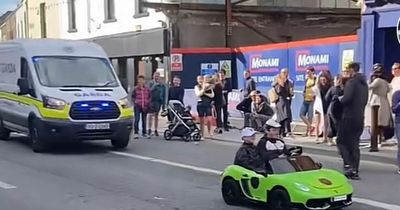 Hilarious TikTok shows Dublin kids in toy Lamborghini being 'chased' by gardai