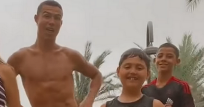 Manchester United star Cristiano Ronaldo stuns Tik-Tok followers in video with his son