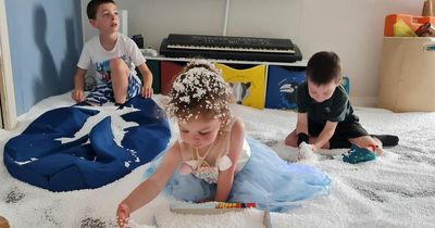 Mum spends three hours cleaning up 'carnage' as kids cover house in bean bag balls