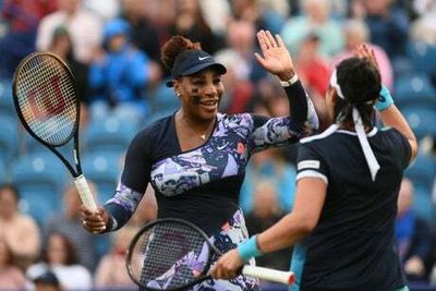 Eastbourne: Serena Williams makes winning return to tennis with doubles victory ahead of Wimbledon