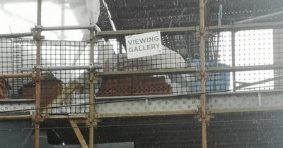 Builders put 'viewing gallery' sign outside mum's bedroom window