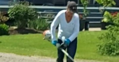 Nightmare neighbour 'ruins' couple's wedding by mowing lawn during ceremony