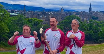 Edinburgh men carry Queen's baton around city ahead of 2022 Commonwealth Games