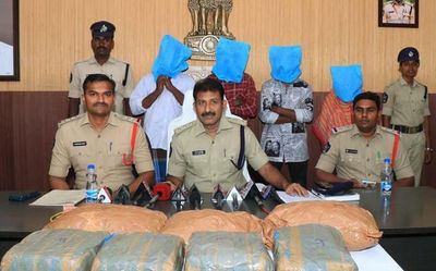 Ganja worth ₹4 lakh seized in Chittoor, 4 held