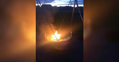 Gang of 'toe rags' start fires in children's playground