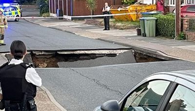 Residents describe ‘exciting but scary’ moment sinkhole swallows up street