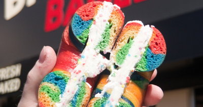 Glasgow bakery celebrates Pride with limited-edition rainbow bagel for charity