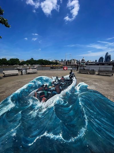 Immersive art unveiled on London’s Southbank shows refugee’s journey to safety