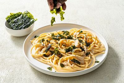 This creamy pasta is further proof that seaweed goes with everything