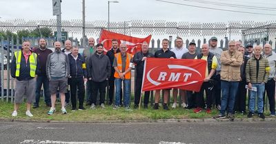 Lanarkshire rail workers join colleagues on strike action