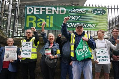 In Pictures: Pickets and fewer passengers as second rail strike hits services