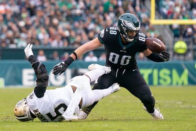 Eagles’ Dallas Goedert lands outside the top 5 in a ranking of NFL tight ends