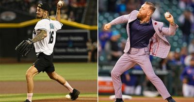 UFC star puts Conor McGregor to shame with perfect first pitch at baseball game