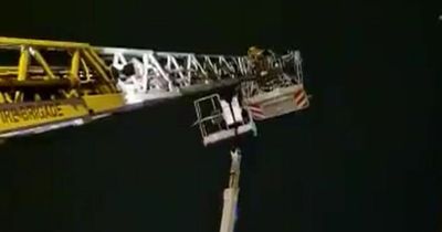 Person trapped in hoist rescued with 30 metre ladder on Camden Street